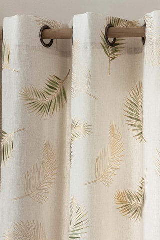 Rideau - Blanc et sauge - 140 x 240 cm