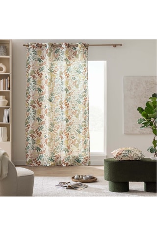 Rideau - Beige et sauge - 140 x 280 cm