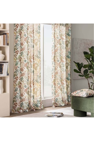 Rideau - Beige et sauge - 140 x 280 cm