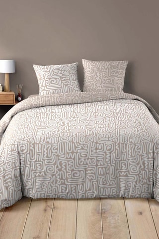 Parure de couette en coton 42 fils/cm² - Beige