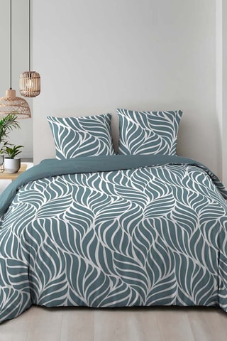 Parure de couette en coton 57 fils/cm² - Bleu