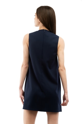 Robe trapèze en laine - Bleu marine