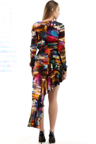 Robe asymétrique - Multicolore