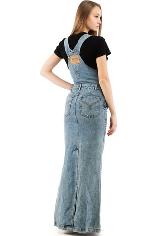 Robe salopette longue - Bleu