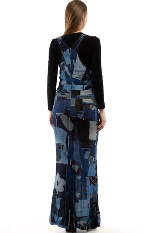 Robe-salopette fourreau - Bleu