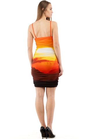 Robe fourreau - Orange