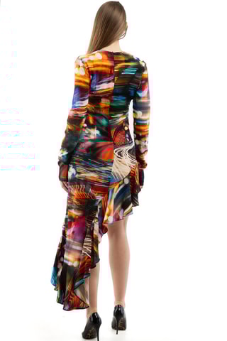 Robe asymétrique - Multicolore