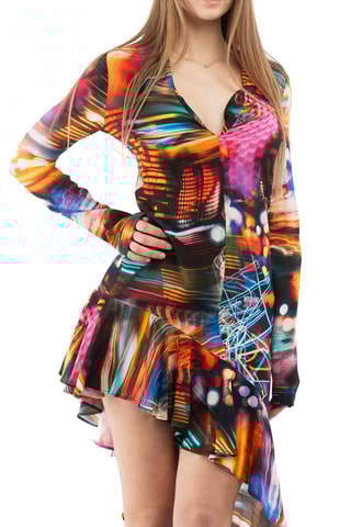 Robe asymétrique - Multicolore