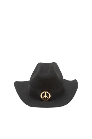 Chapeau de cowboy en laine - Noir et doré