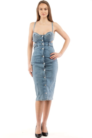 Robe fourreau - Bleu