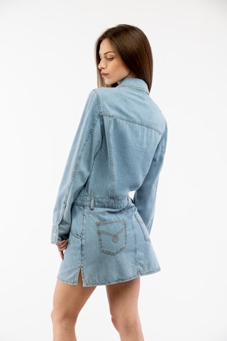 Robe chemise en laine - Bleu clair