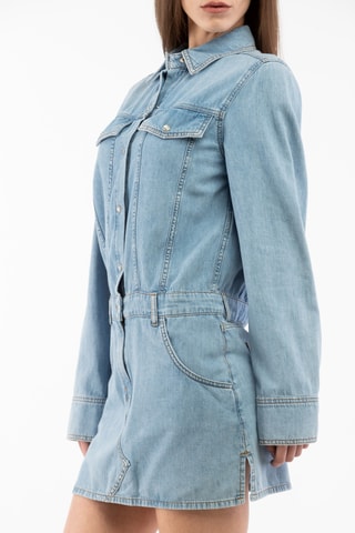 Robe chemise en laine - Bleu clair