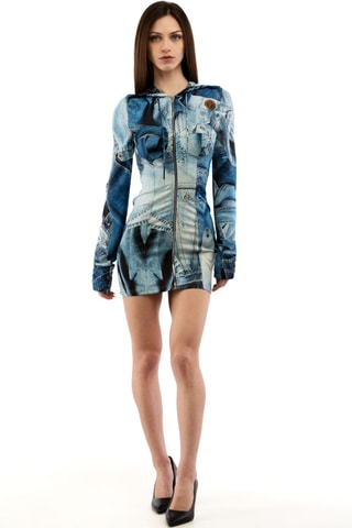 Robe à capuche - Bleu