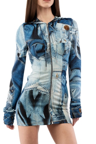 Robe à capuche - Bleu