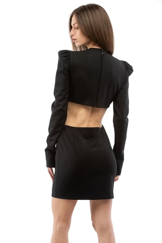 Robe droite - Noir et rouge