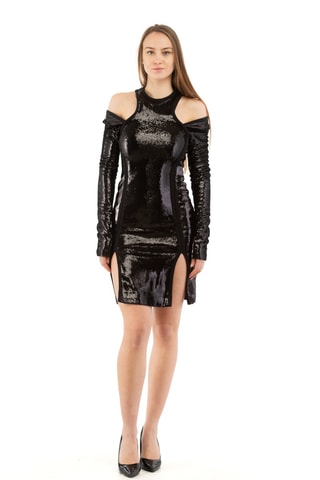 Robe fourreau en laine - Noir