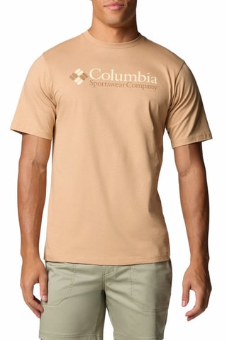 T-shirt regular en coton biologique CSC Basic Logo™ - Marron clair