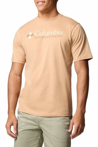 T-shirt regular en coton biologique CSC Basic Logo™ - Marron clair