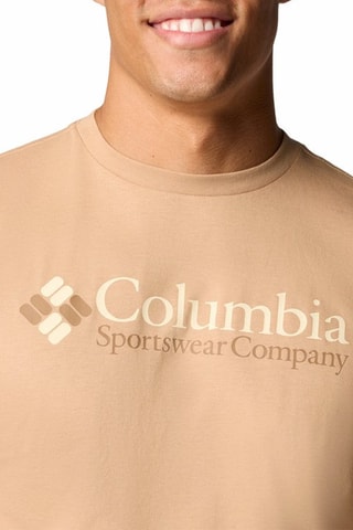 T-shirt regular en coton biologique CSC Basic Logo™ - Marron clair