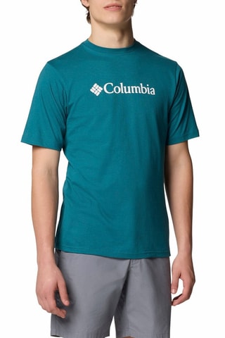 T-shirt regular en coton biologique CSC Basic Logo™ - Bleu canard