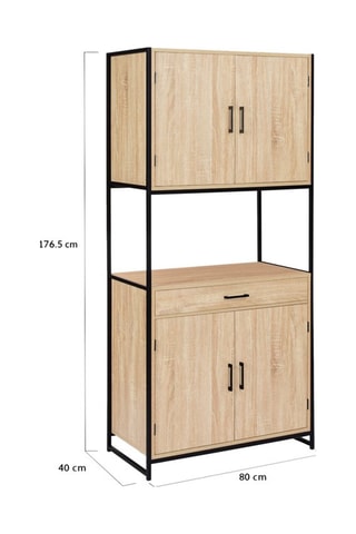 Meuble de cuisine Memphis 2 niveaux 80x176cm