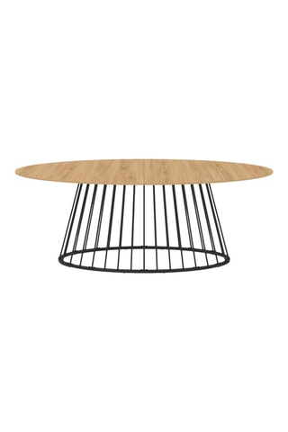 Table à manger Adelle - Imitation bois et noir