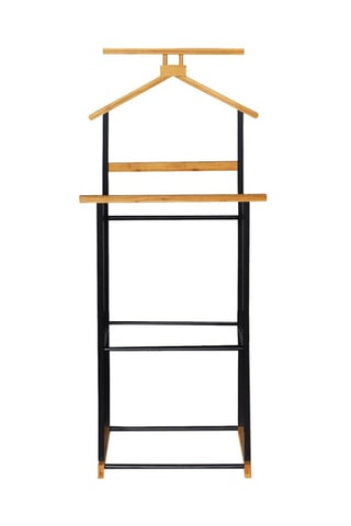 Valet de chambre double portant naturel et noir