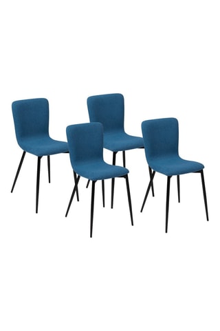 4 chaises Margot - Bleu canard