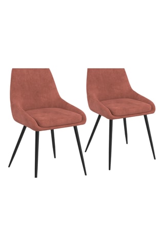 2 chaises Olivia - Terracotta et noir
