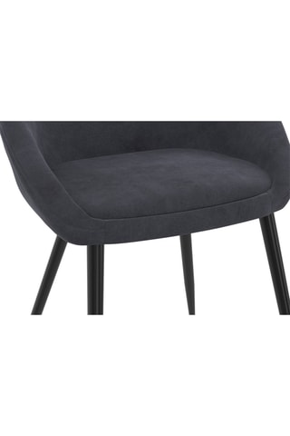 4 chaises Dory - Gris et noir
