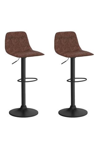 2 tabourets de bar Edison - 39 x 83-104 x 42 cm