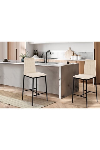 2 tabourets de bar Jade - 43 x 100 x 46,5 cm