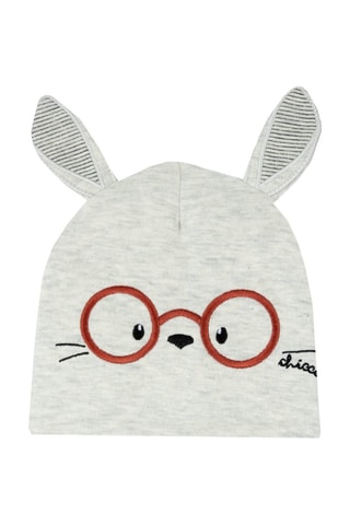 Bonnet à oreilles - Gris clair chiné