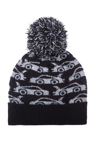 Muts met Pompon - Zwart