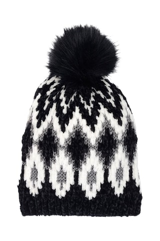 Muts met Pompon - Zwart