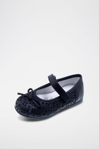 Babies en cuir - Bleu marine