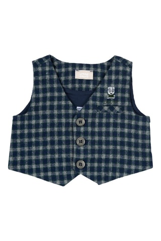 Gilet de costume en laine - Bleu