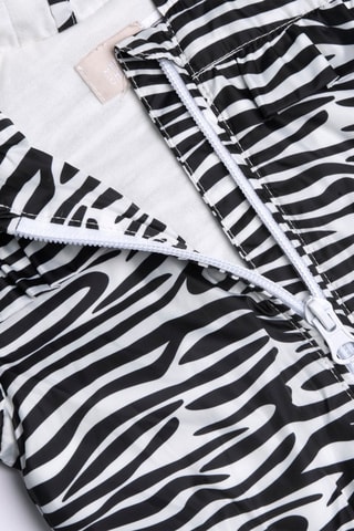 Blouson à capuche - Blanc et noir