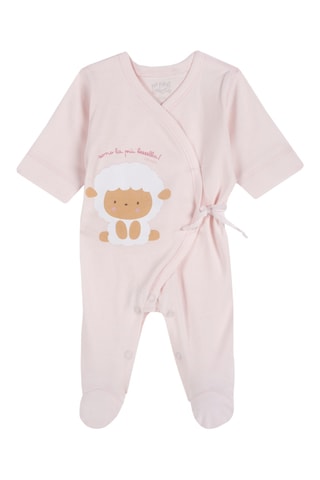 Grenouillère - Rose et blanc