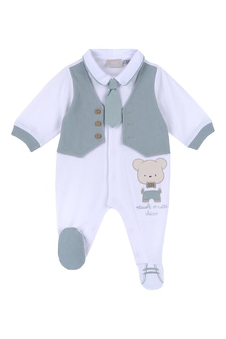 Grenouillère trompe-l’œil - Blanc