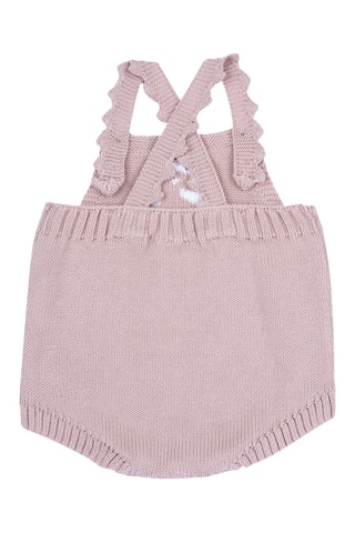 Barboteuse - Vieux rose et blanc