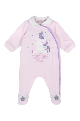 Grenouillère - Rose poudré et violet