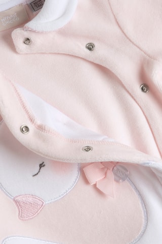 Grenouillère - Rose poudré et blanc