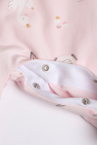 Grenouillère trompe-l’œil - Rose poudré et blanc