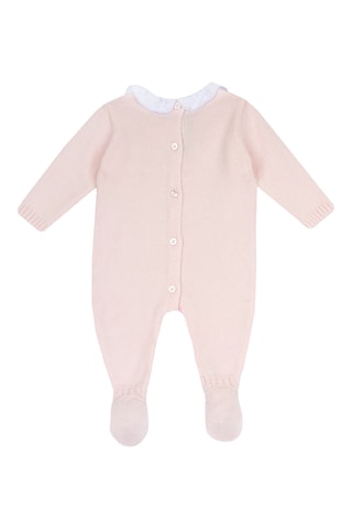 Grenouillère - Rose poudré et blanc