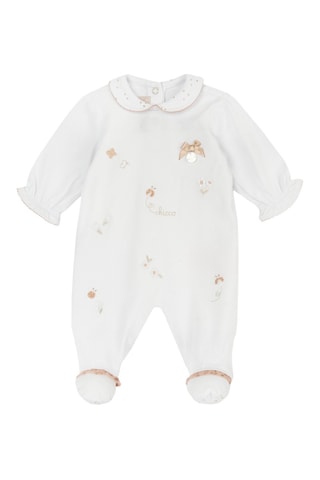 Grenouillère - Blanc et marron clair