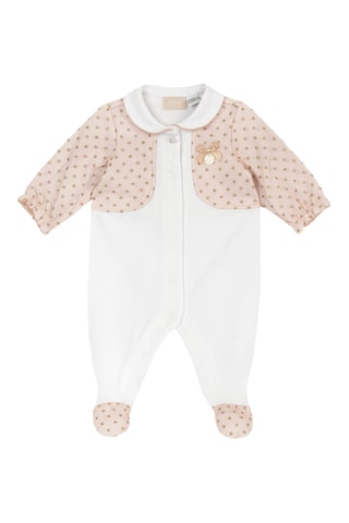 Grenouillère - Blanc et marron clair