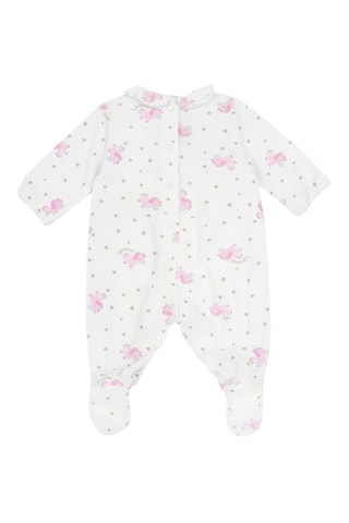 Grenouillère - Blanc et rose poudré