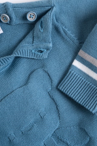 Pull - Bleu canard et blanc