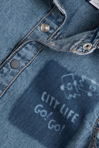 Chemise en jean - Bleu canard